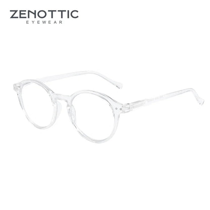 ZENOTTIC Retro Small Round Prescription Glasses Circular Progressive Eyewear Photochromic Optical Eyeglasses for Women Men