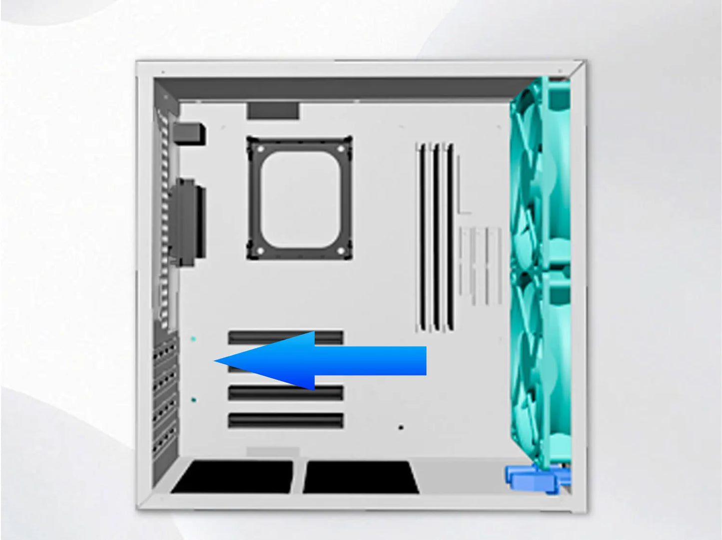 Sagittarius 8-bay NAS Computer Chassis with ATX Power Supply, MATX Motherboard, Full-height PCIE, 21.8L