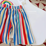 Girls' T-Shirt & Striped Pants Set — view 6