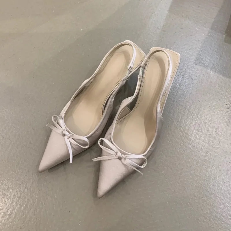 Designer Luxury Summer High Heel Women Sandals Fashion Butterfly-knot Singbacks Pumps Elegant Stripper Party Female Sandalias