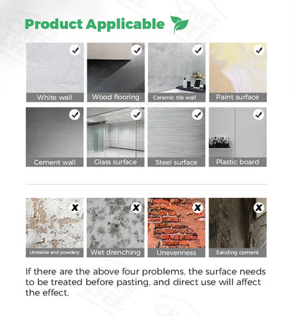 2 Rolls Self-Adhesive Wall and Floor Sticker Peel and Stick 15.75x118.11inch Wood Grain and Marble Design Wallpaper Sticker