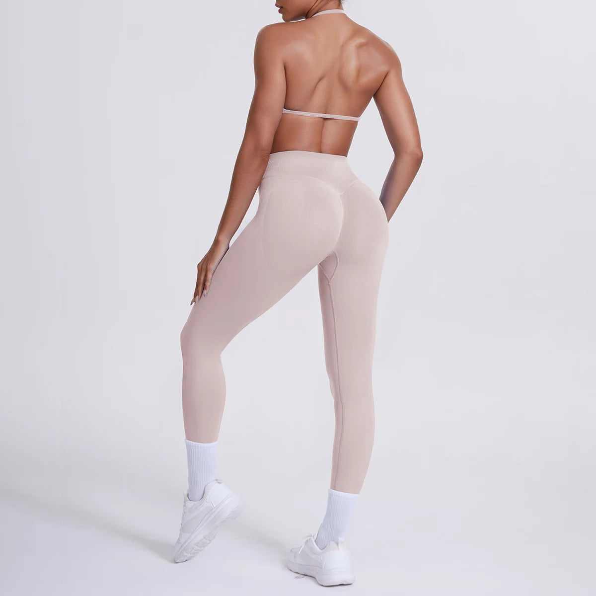 Women 2pcs Patchwork Sport Yoga Suit Training Sleeveless Sport Gym Tops Tummy Control Slimming Booty Leggings Yoga Suit Sports