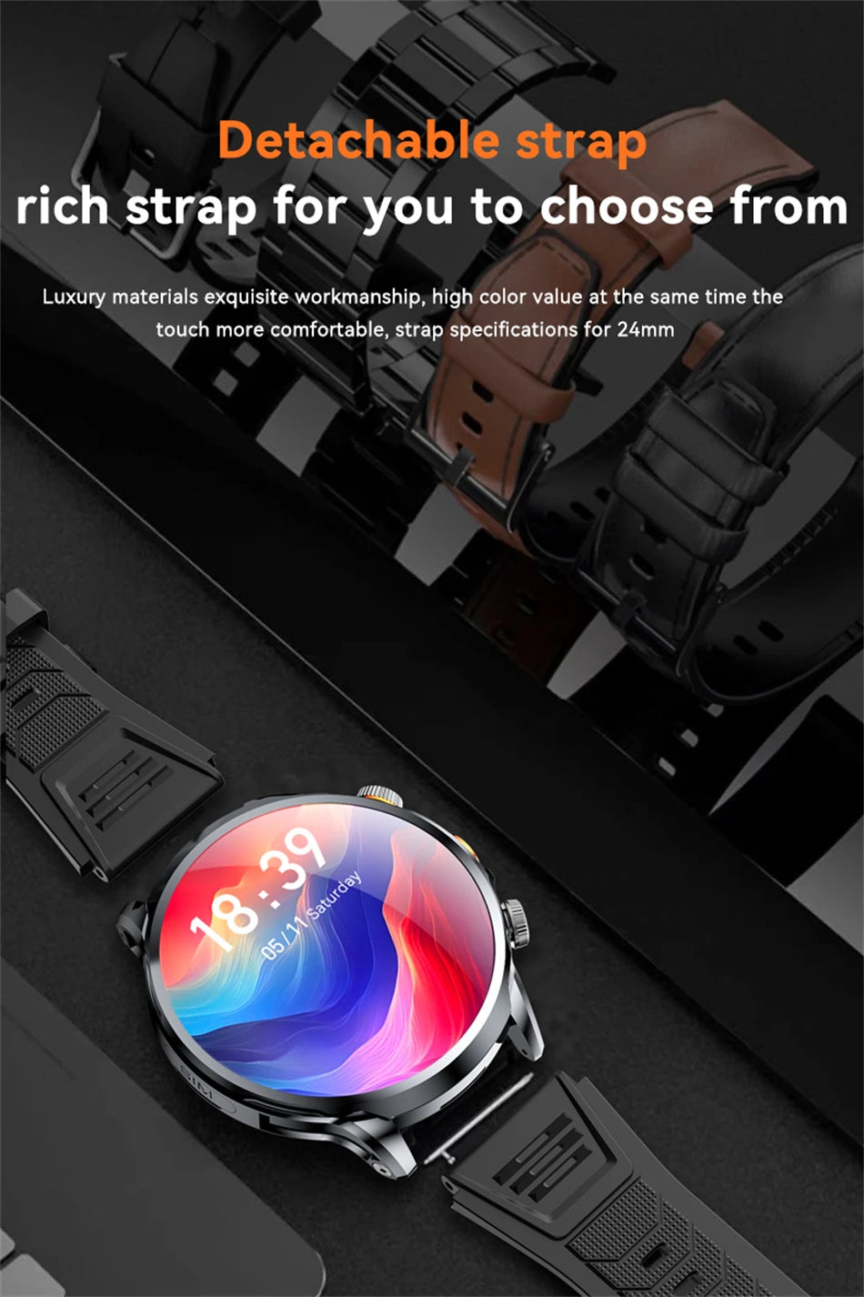 5G/4G Smart Watch 1.95 inch AMOLED 1880mah Battery 16GB+256GB RAM 800W Camera GPS WIFI Google APP Download Heart Rate Smartwatch