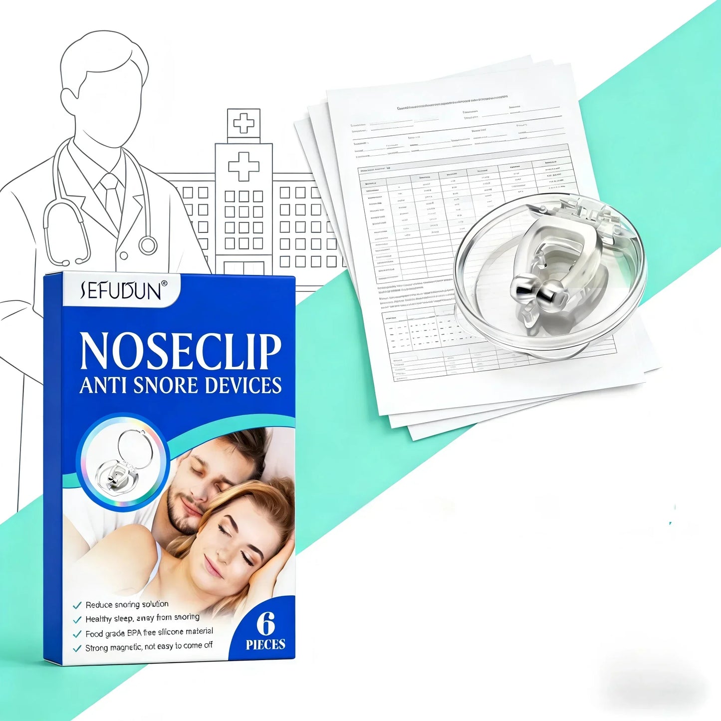 Snoring Stopper Anti-Snoring Device Gadget for Men And Women Snore Prevention Comfortable Nasal Strips for Better Sleep Quality