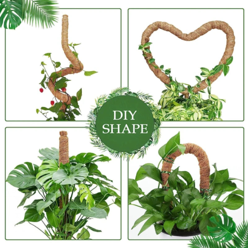 Bendable Moss Pole, Plants Climbing Support Extension Pole, Monstera Palm Vines Soporte Stakes, Garden Potted Plant Accessories
