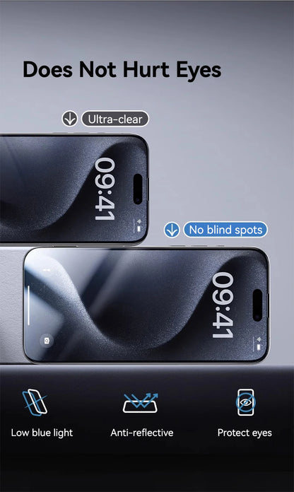 Joyroom 1/2pcs Anti-spy Tempered Glass Private Screen Protector For iPhone 15 14 13 12 11 Pro Max  Private Glass