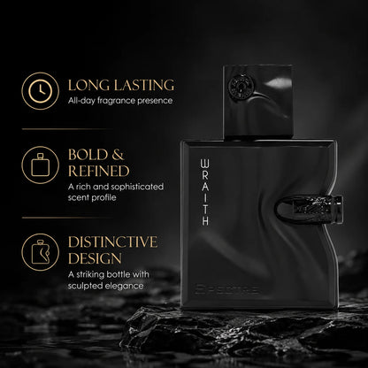 Sculpted Black Bottle Men Eau de Parfum 100ml Glossy Finish Woody Long Lasting Fragrance Luxury Gift Perfume for Male Evening Party Cologne Spray