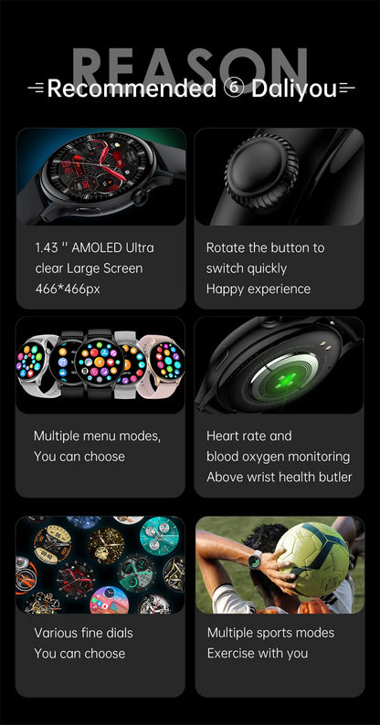 Smartwatch for Women AMOLED Screen Always Display Time NFC IP68 Waterproof Sports Call Women Smart Watch For Women Custom dial
