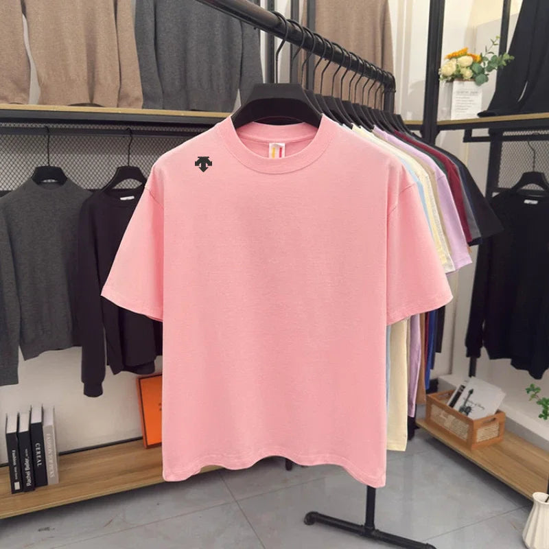 High end sports men's round neck short sleeved T-shirt brand embroidered top summer new 100% cotton comfortable casual T-shirt