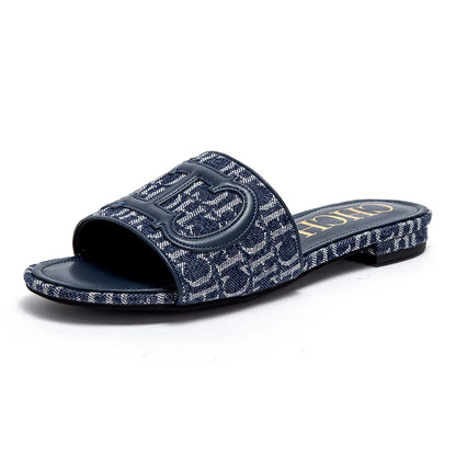 CHCH Women's Slippers New Fabric Fashion Flat Sandals Business Banquet Women's Shoes
