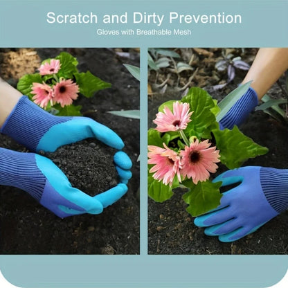 7-piece durable metal gardening tool set with rust-resistant stainless steel and aluminum alloy, suitable for gardening care han