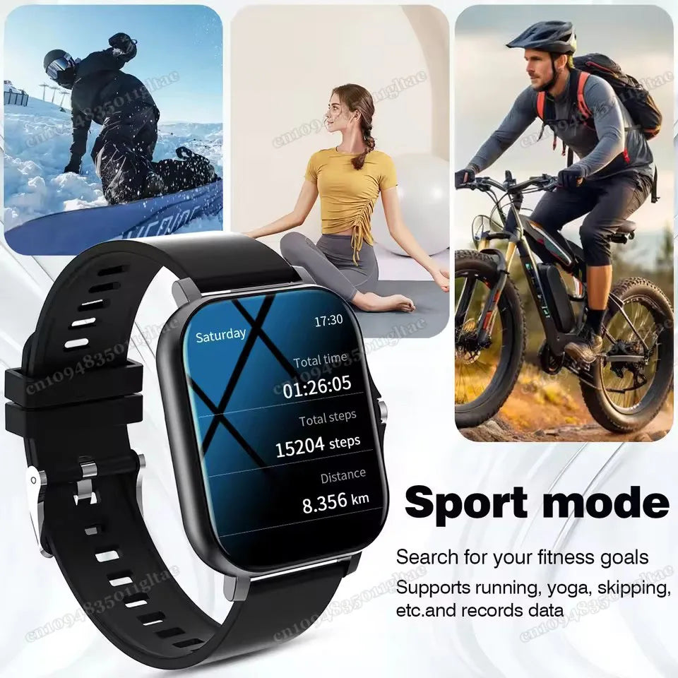 2026 New Smart Watch Bluetooth Call Fitness Tracker Heart Rate Sleep Record Outdoor Sport Watch for Android/IOS Men Women HW12
