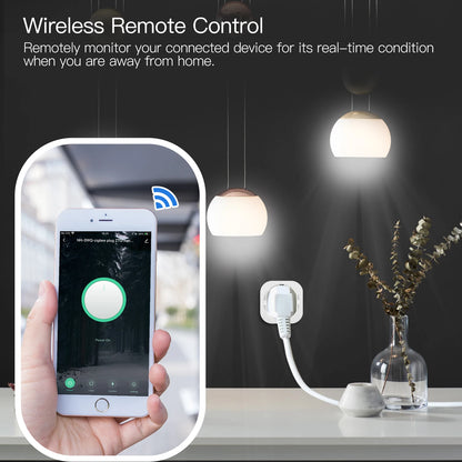 Moes ZigBee Tuya Socket Power Plug 16A Smart APP Wireless Socket Outlet Functional Energy Monitor Timer Alexa Google EU