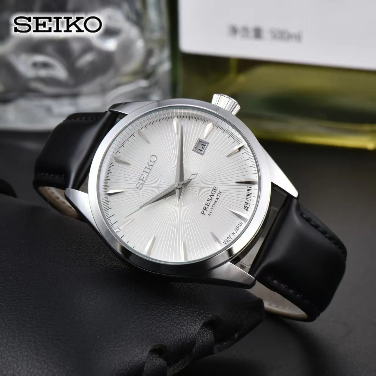 Seiko Business Leisure Machinery Watch Fashion Simple Calendar High quality Leather Strap Men's Women's Boutique Couple Watch