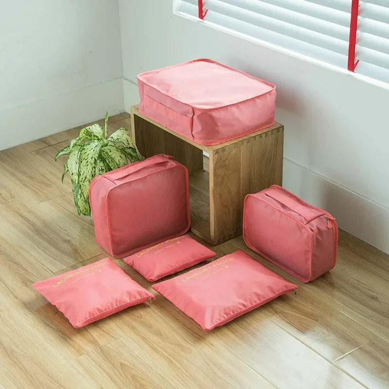6/8Pcs Set Travel Bag Organizer Clothes Luggage Travel Organizer Blanket Shoes Organizers Bag Suitcase Pouch Packing Cubes