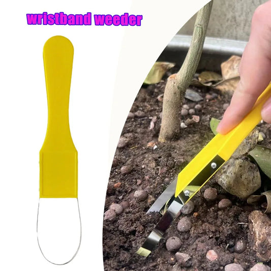 1PCS Hand Loop Weeder Stainless Steel Garden Weeder Puller Easy Effort Saving Weed Removal Non Slip Grip Lawn Yard Weeding Tool
