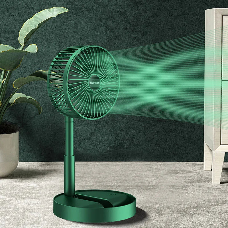 Desktop fan charging model, long endurance USB foldable mini retractable fan, dormitory portable desktop electric fan