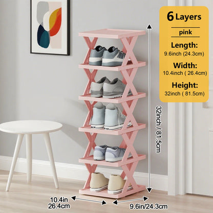 Shoe Rack Storage Organizer Detachable Shoe Racks Saves Family Household Rack Multi Layer Simple Shoes Shelf Color Cabinet