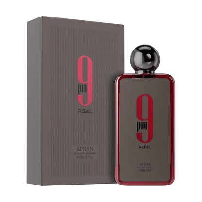 Afnan 9 pm Rebel Unisex Eau de Parfum  3.4fl oz, Luxurious Long-Lasting Fragrance for Versatile Occasion.s
