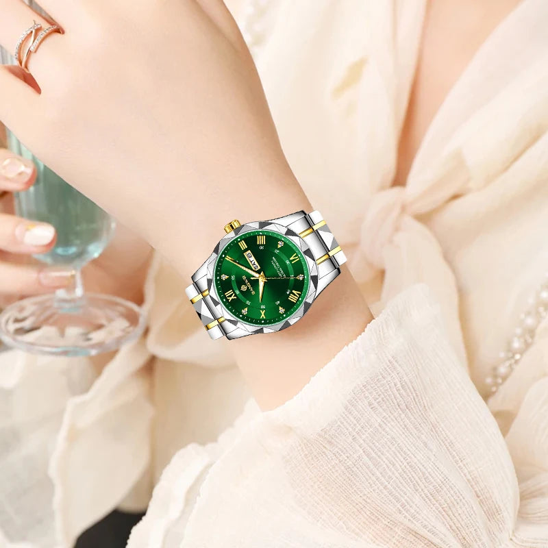 BANGWEI Woman Watch Luxury Elagant Classic Fashion ClockBusiness Casual Date Stainless Waterproof Luminous Quartz Ladies Watches