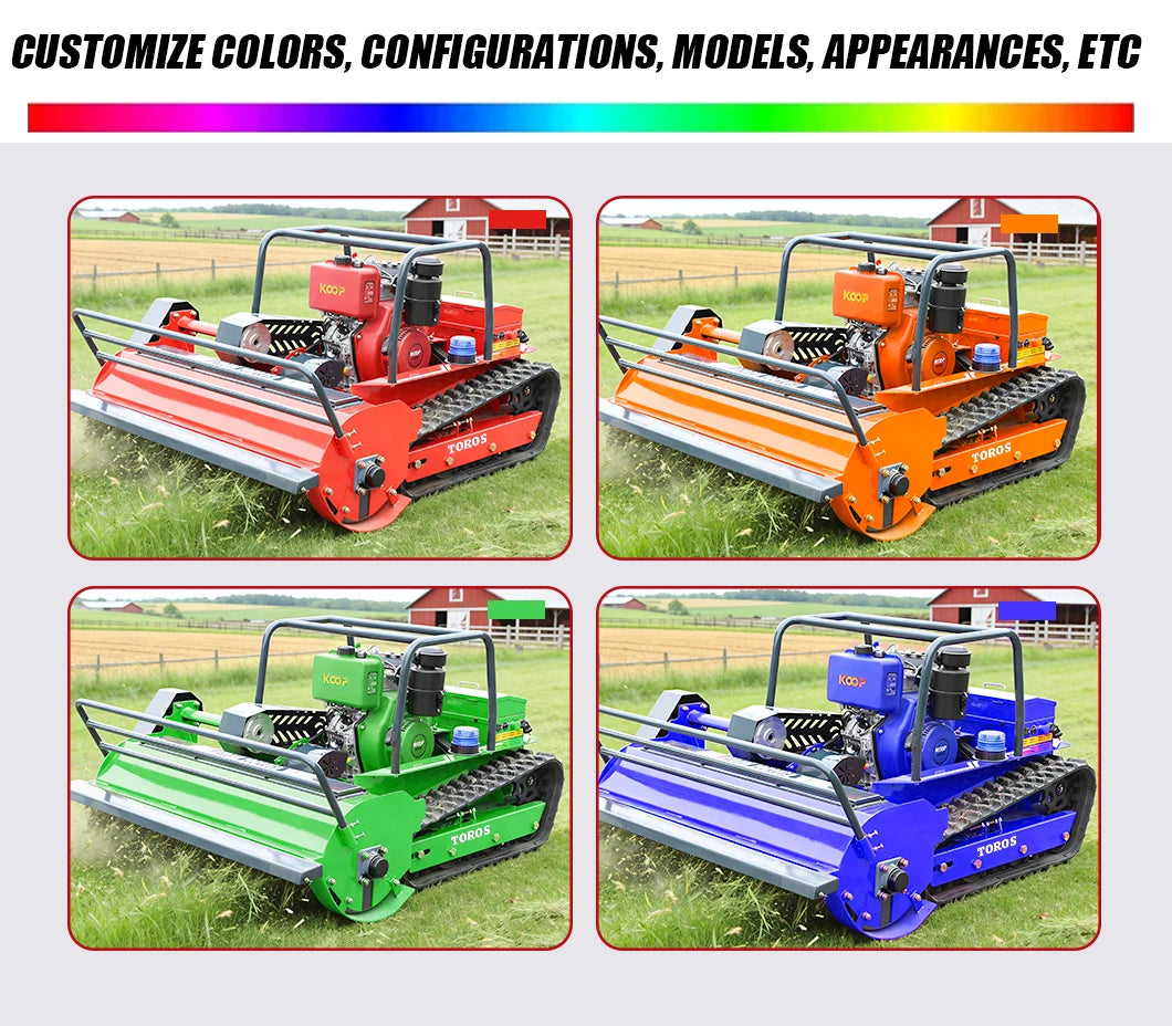 Grassland Green Trimming Lawn Mower CE EPA Mower Remote Customized Tracked Mulcher Multifunction Made in China