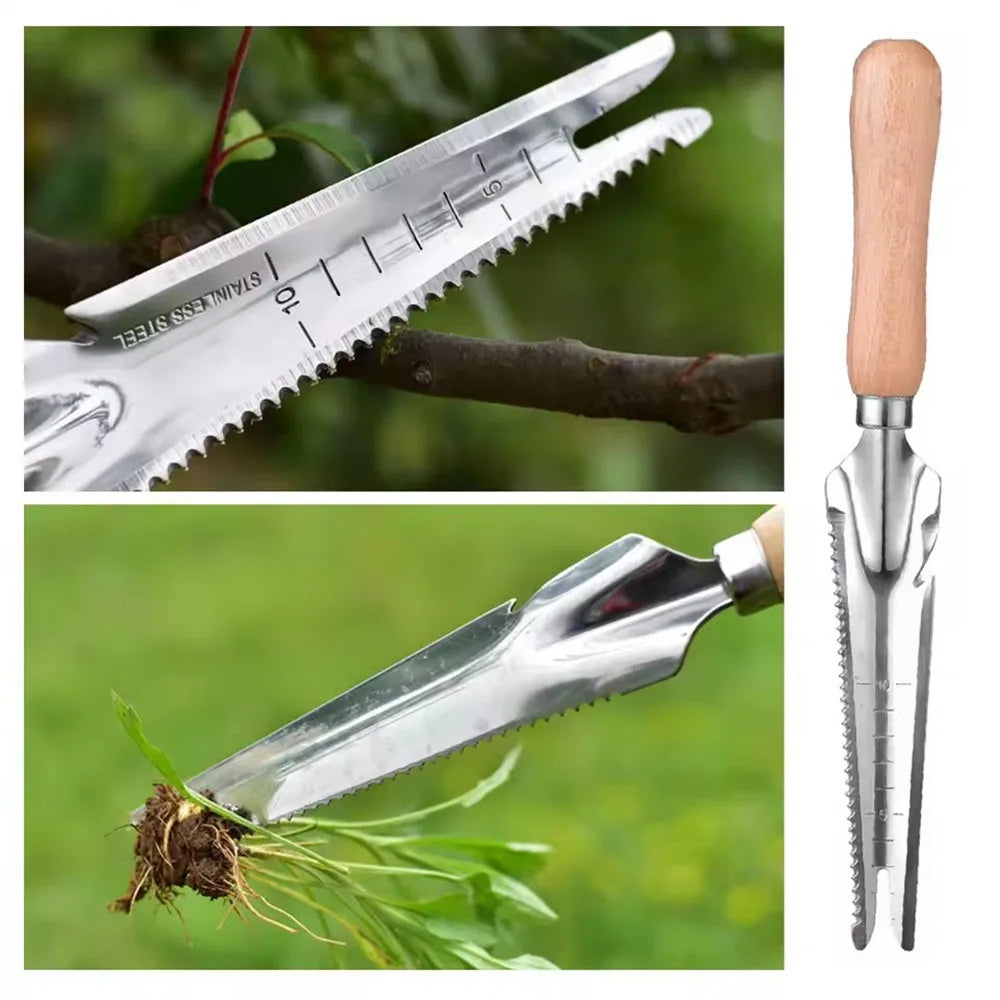 1pc Weed Puller,Garden Crack Weeder,Easily Remover Weed Tool for Yard Hoe Gardening Tools,Stainless Steel,Rake Sharp Tines