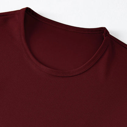 2/4/6Piece Four Seasons Men's Solid Color Round Neck Short Sleeve Top With Printed Cuffs Youth Sports And Leisure T-shirt trendy