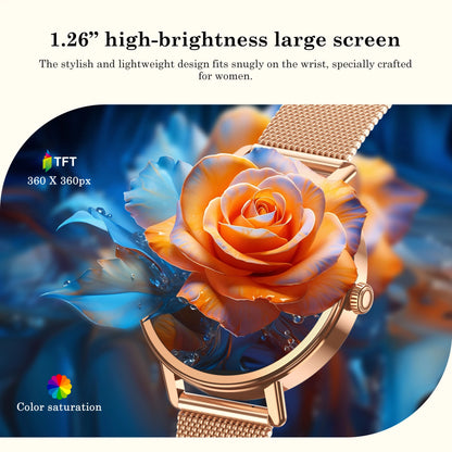 Blackview X30 Lady Smartwatch 1.26" HD AMOLED Screen Bluetooth Heart Rate Blood Oxygen Waterproof Fitness Tracker Android IOS