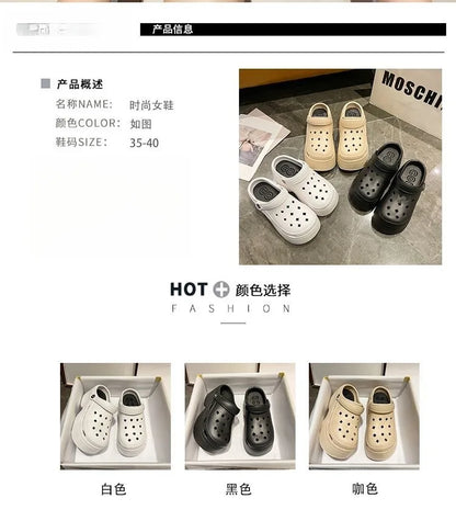 Chunky Platform Clogs Sandals for Women 2024 Summer Non-Slip Beach Slippers Woman Thick Bottom Eva Wedges Sandles Garden Shoes