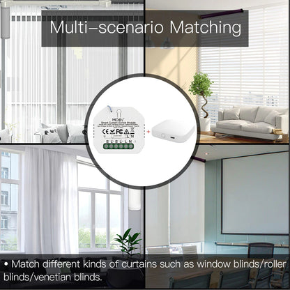Moes Tuya ZigBee Smart RF433 Curtain Switch Module DIY for Motorized Roller Blinds Motor 2MQTT Smart Life APP Alexa Google Home