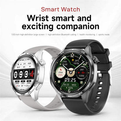 BOXUXING 2026 New Smart Watch Men Watch 5 Pro AMOLED HD Screen Bluetooth Call GPS Trajectory NFC Heart Rate Compass SmartWatches