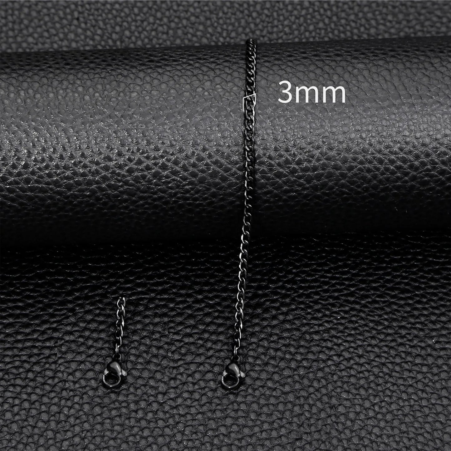 3mm Stainless Steel Cuban Chain Bracelet Men Gold Color Titanium Steel Bracelet Fashion Jewelry Trendy Bracelet For Women