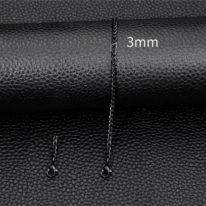 3mm Stainless Steel Cuban Chain Bracelet Men Gold Color Titanium Steel Bracelet Fashion Jewelry Trendy Bracelet For Women