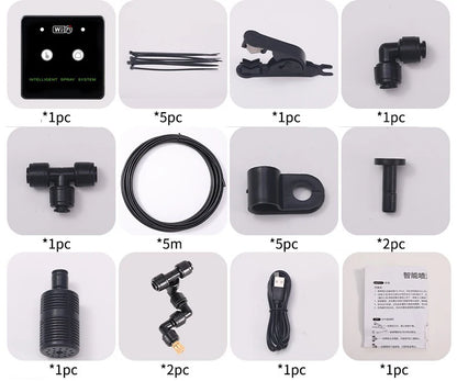 Rainforest Sprayer WiFi Control Automatic Mist Rainforest Timing Spray System Kit Irrigation Timer Reptile Sprayer Humidifier
