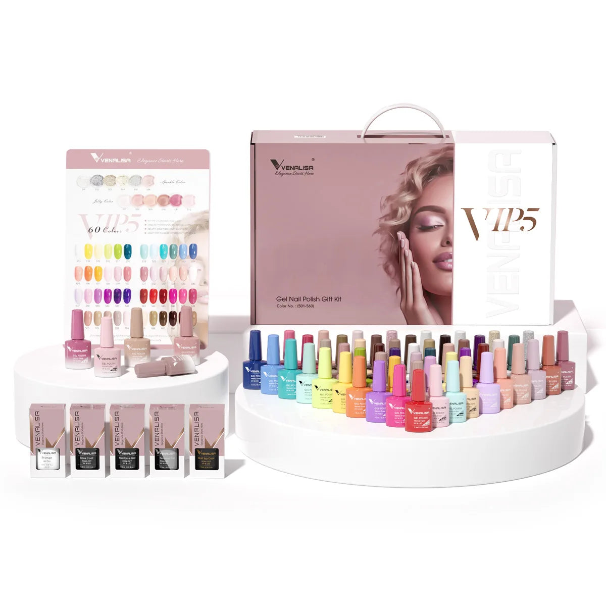 1Set VENALISA TPO FREE Whole Set Nail Gel Polish with Color Display For New Learner Nail Maincure Gel Varnish Branded Suitcase