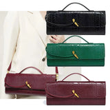 Croc-Embossed Top-Handle Crossbody Bag — view 1