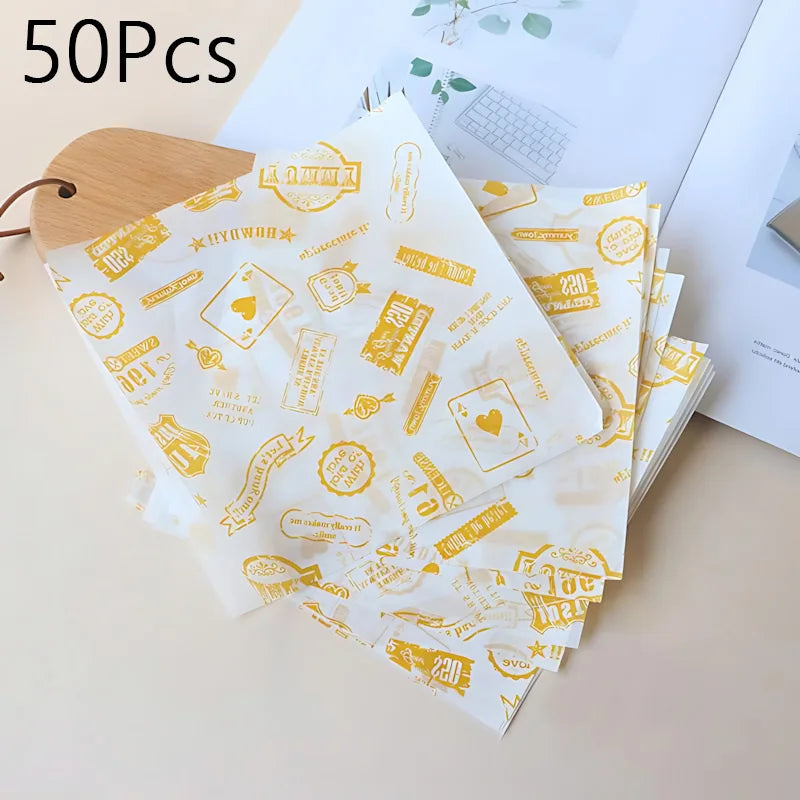 Food Grade Baking Parchment Papers, for Valentine's Treats. 22x7cm, Greaseproof & Microwavable, Safe