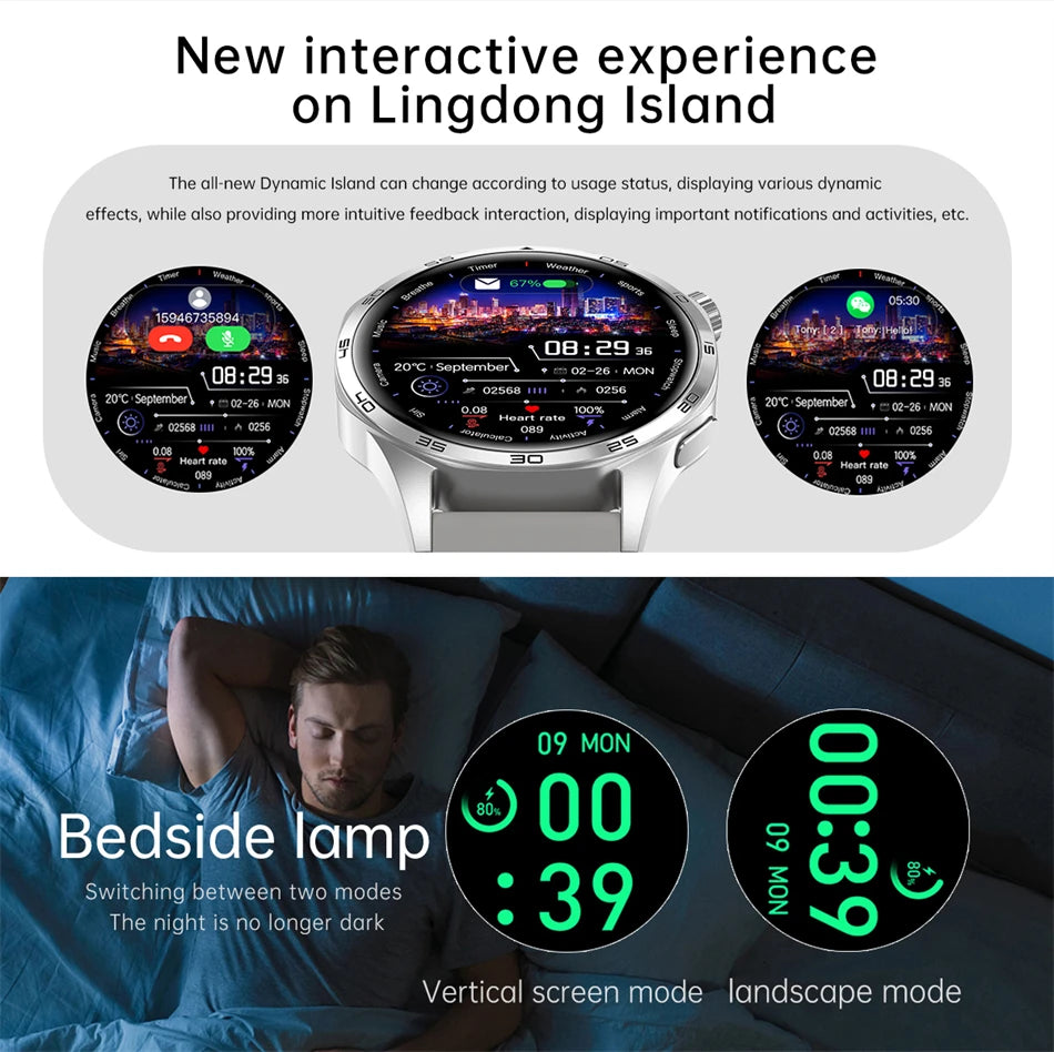BOXUXING 2026 New Smart Watch Men Watch 5 Pro AMOLED HD Screen Bluetooth Call GPS Trajectory NFC Heart Rate Compass SmartWatches