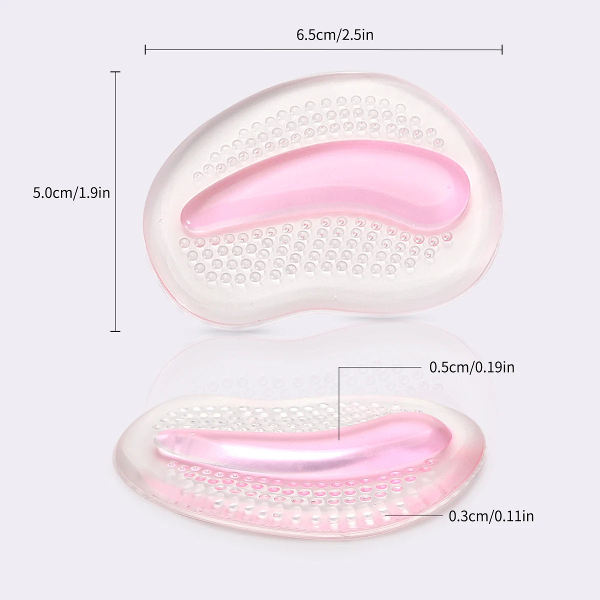Thickened Half A yard Pad High Heels Insole Forefoot Pad Silicone Forefoot Pad Ladies Sandal Anti-skid Pad Anti-pain