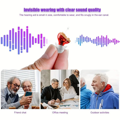 Sound Amplifier Invisible Hearing Aid A Mini And Portable Hearing Aid CIC in Deafness Machine For The Elderly Xmas Gift Christma