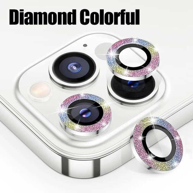 Metal Diamond Camera Lens Protector for IPhone 17 Pro Max 17Air 17 Luminous Protective Lens Glass for iPhone 16 PRO MAX 15 Pro