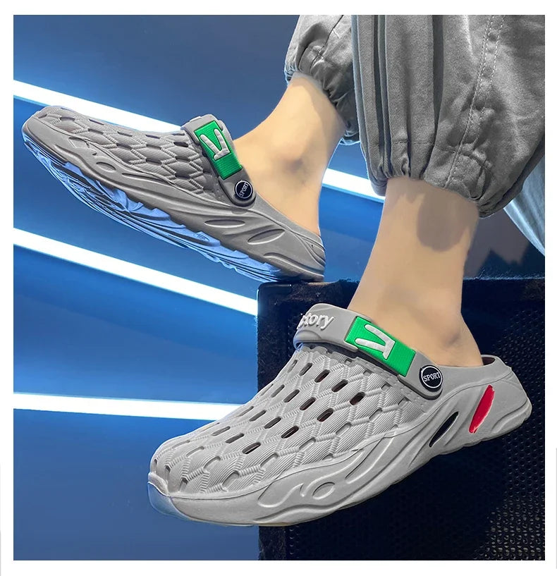 Flat Sandals Men Shoes 2025 Slippers Men Garden Platform Sandals Man Summer Sandals Male Sneakers Outdoor Flip Flops Home Clogs