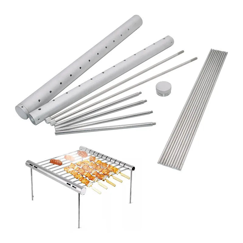 Protable Mini Pocket BBQ Grill Portable Stainless Steel BBQ Grill Folding BBQ Grill Barbecue Accessories For Home Park Use 2