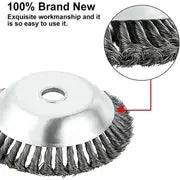 Steel Wire Weeding Garden Weed Wheel Tools Rust Removal Twisted Wire Steel Wire Grass Trimmer Head Weed Mower Accessories