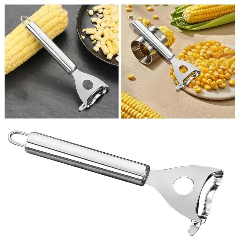 Efficient Corn Kernel Stripper Tool,7.1 Inch with Safety Hole&Comfort Handle,for Easy,Mess-Free Removal, Saves Time in Kitchen