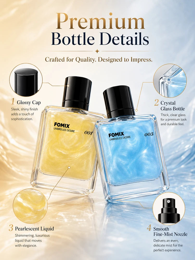 FOMIX 2PCS Men's Perfume Set, Long Lasting Fresh Ocean & Warm Seductive Eau De Parfum Spray, Citrus Floral Musk Woody Cologne, Day Night Portable Fragrance Gift for Him