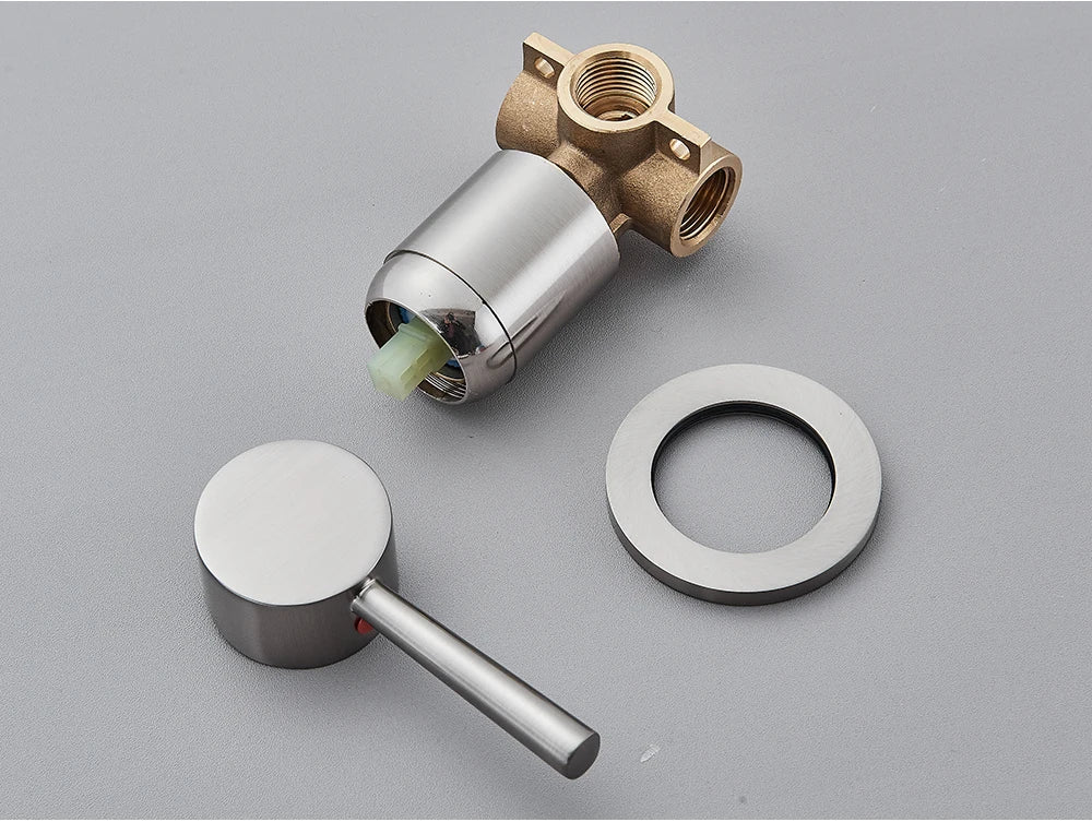 Brushed Gold Handheld Shower Bathroom Shower Faucet Hot & Cold Water Tap Brass Shower Holder 1.5M Hose Brass Shower Valve