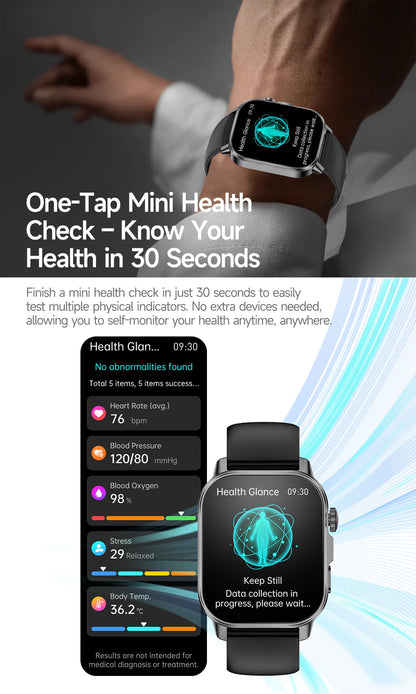 New Precise Health Care Smart Watch ECG+HRV Uric Acid Blood Lipids Emotional Perception Bluetooth Call Smartwatchs For Men Women