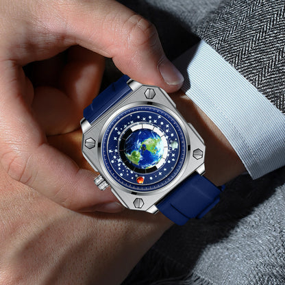 BINBOND Earth&Star Cool Quartz Wristwatches for Men Luminous Waterproof Precise Sports Men's Watch Durable Casual Reloj
