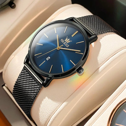 OLEVS Watches For Women Quartz Waterproof Watch Luxury Lady's Watch Stainless Steel Rose Gold Set Gift Box